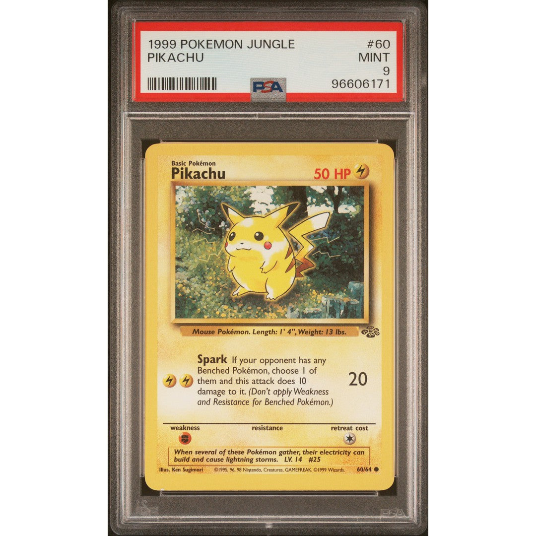 2012 Pokemon Jungle Pikachu 60/64 PSA 9 Graded Card - Rare Collectible for Pokemon Fans & Trading Card Game (TCG) Enthusiasts | Perfect for Display, Investment & Battles