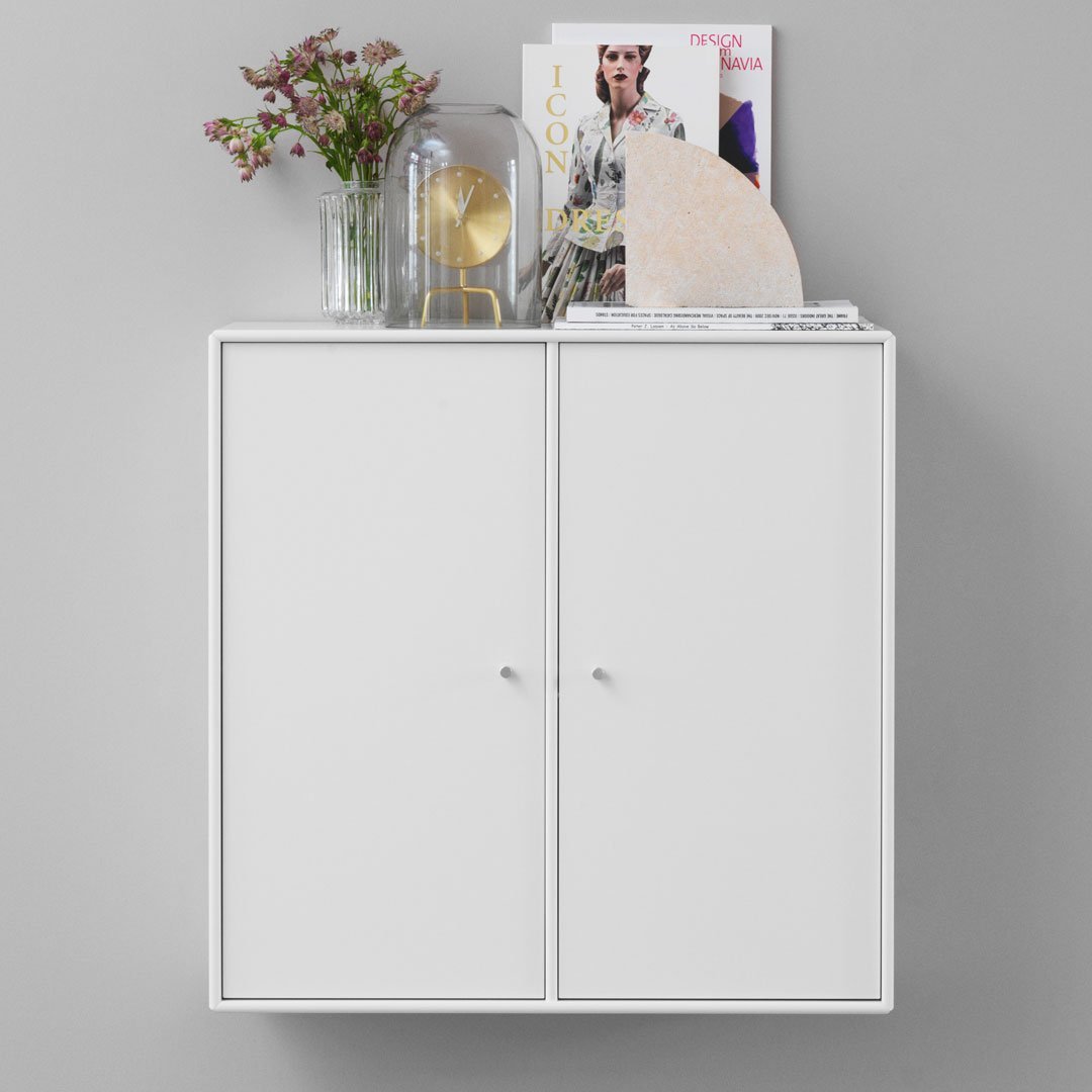 Wall Mounted Storage Cabinet - White Wooden Bathroom & Kitchen Organizer for Towels, Toiletries & Cleaning Supplies | Space Saving Home Decor
