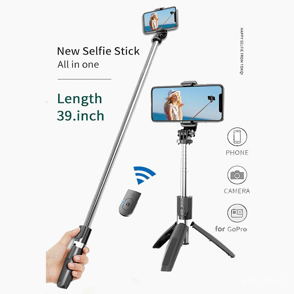 3-in-1 Bluetooth Selfie Stick Tripod with 360° Rotation - Extendable Phone Stand for iPhone Android - Perfect for Vlogging, Travel & Group Photos