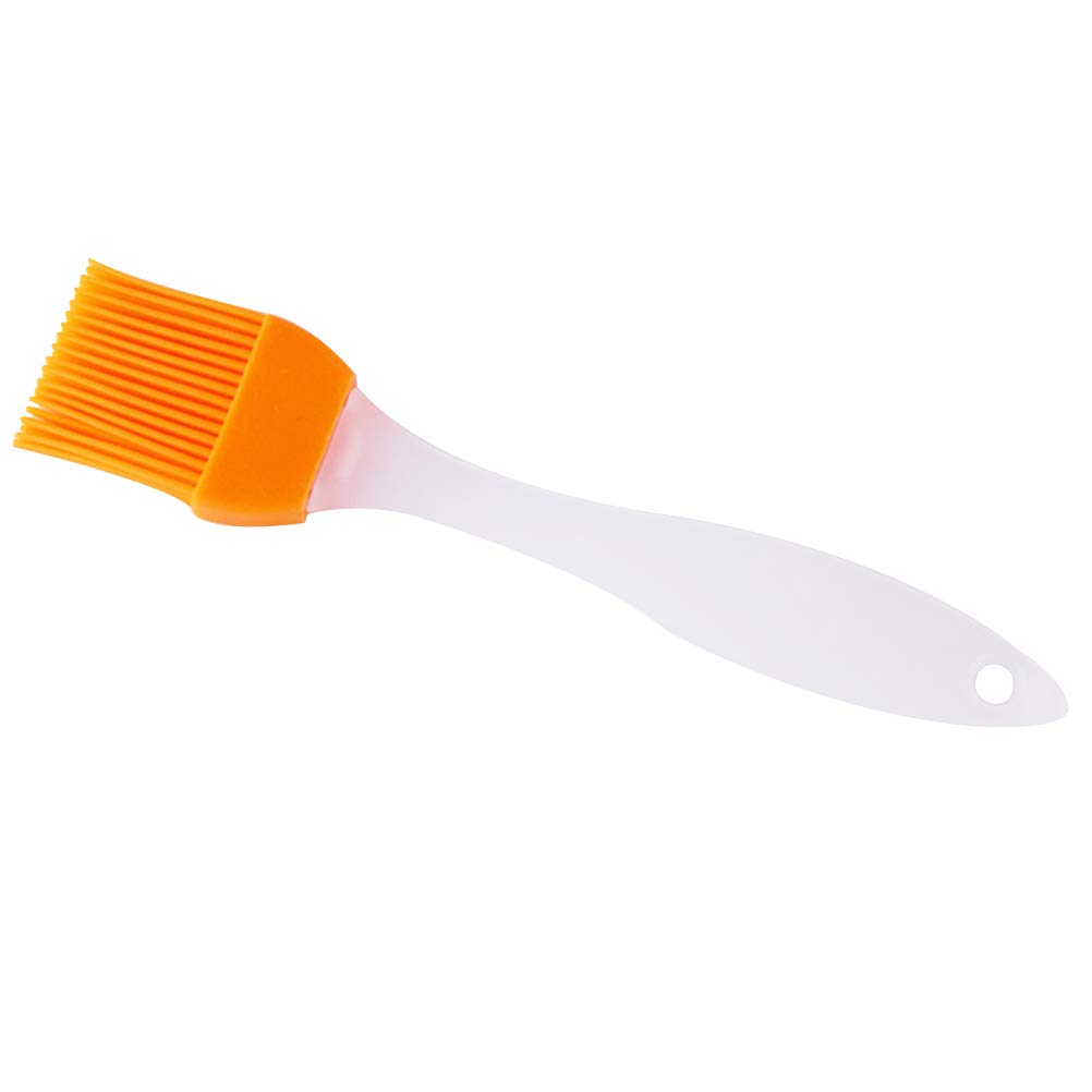DOITOOL Heat Resistant Silicone Basting Brush - Food Grade Pastry Brush for Baking, BBQ, Grilling, Cakes & Pastries - Orange Kitchen Utensil (Perfect for Basting Meats, Glazing Desserts & Applying Sauces)
