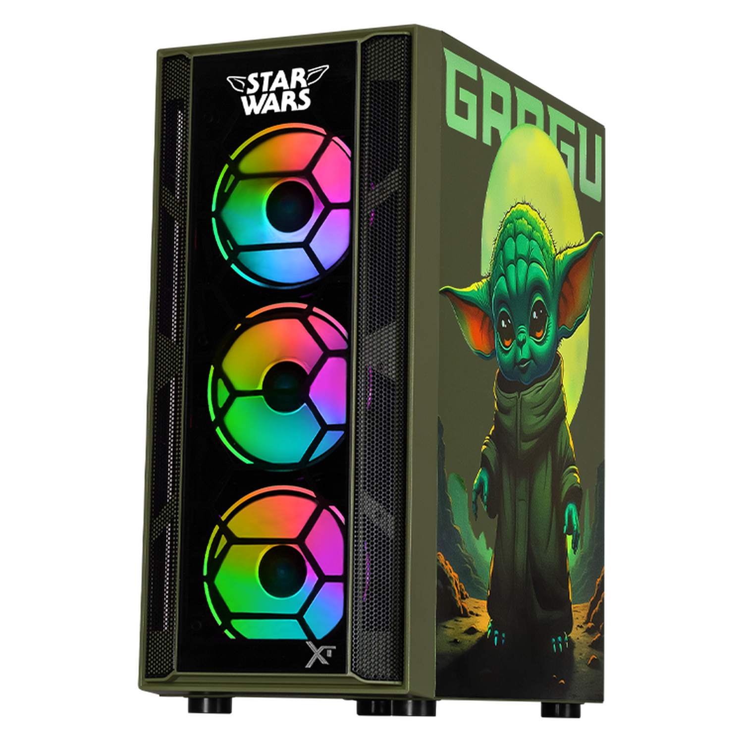 Xtreme PC Gaming Desktop - AMD Radeon RX 7600, Ryzen 7 5700G, 32GB RAM, 1TB SSD, Liquid Cooling, WiFi - Perfect for 4K Gaming, Streaming & Graphic Design (Grogu Comic Edition)