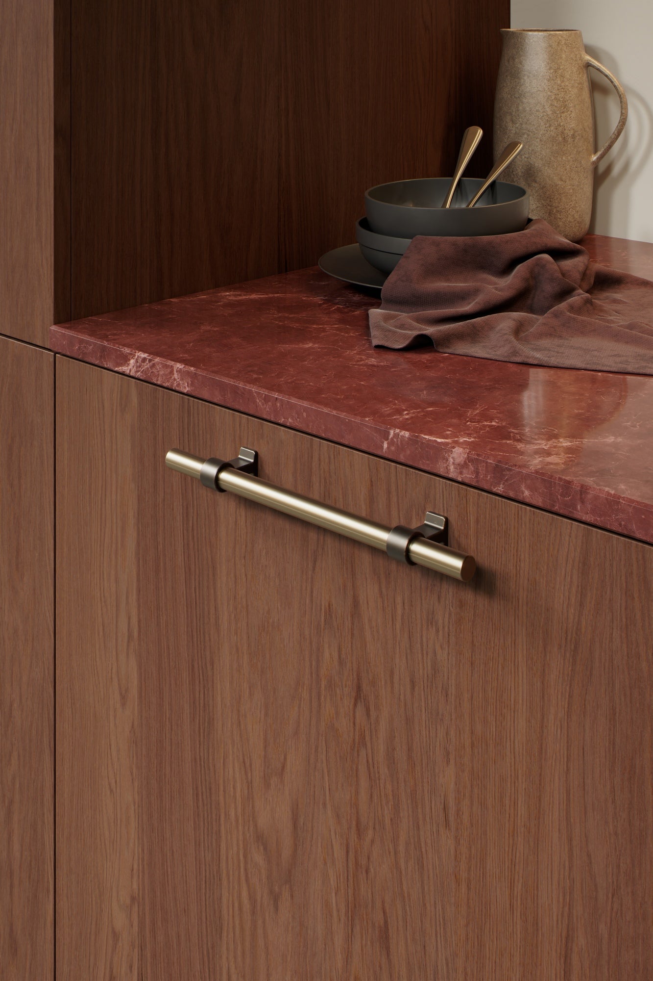 Brushed Bronze Cabinet Knobs and Pulls - Elegant T Bar Design for Kitchen & Bathroom Hardware - Perfect for Drawers, Cabinets, and Furniture - Dual Finish for Stylish Home Decor