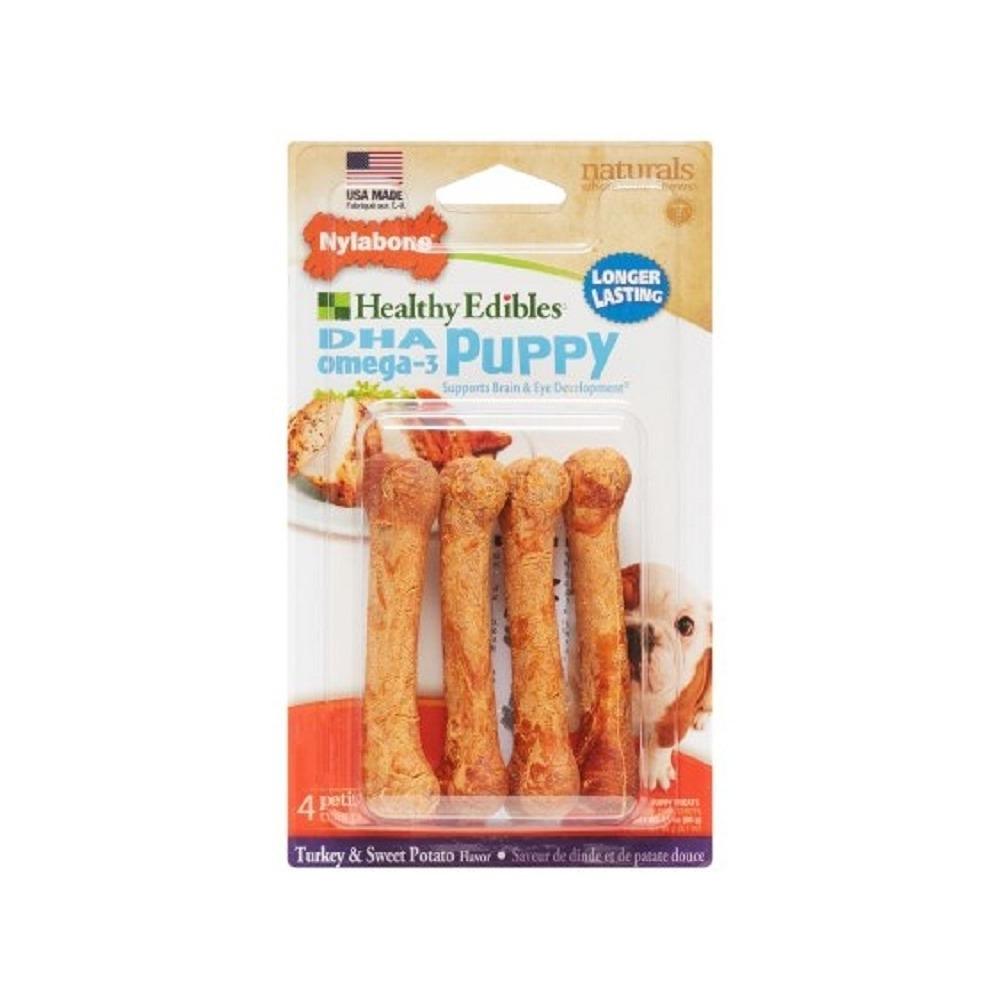Healthy Edibles Puppy Turkey & Sweet Potato Dog Dental Chews - Natural Teeth Cleaning Treats for Small Dogs, Grain-Free Puppy Chews for Fresh Breath & Oral Care - Perfect for Training Rewards and Daily Dental Hygiene