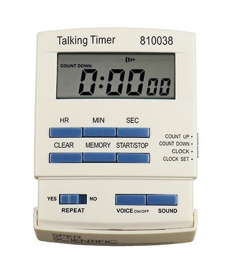 Talking Timer - Digital Countdown Timer with Voice Alarm for Kitchen, Classroom, Fitness & Study | Perfect for Cooking, Workouts, Exams & Time Management