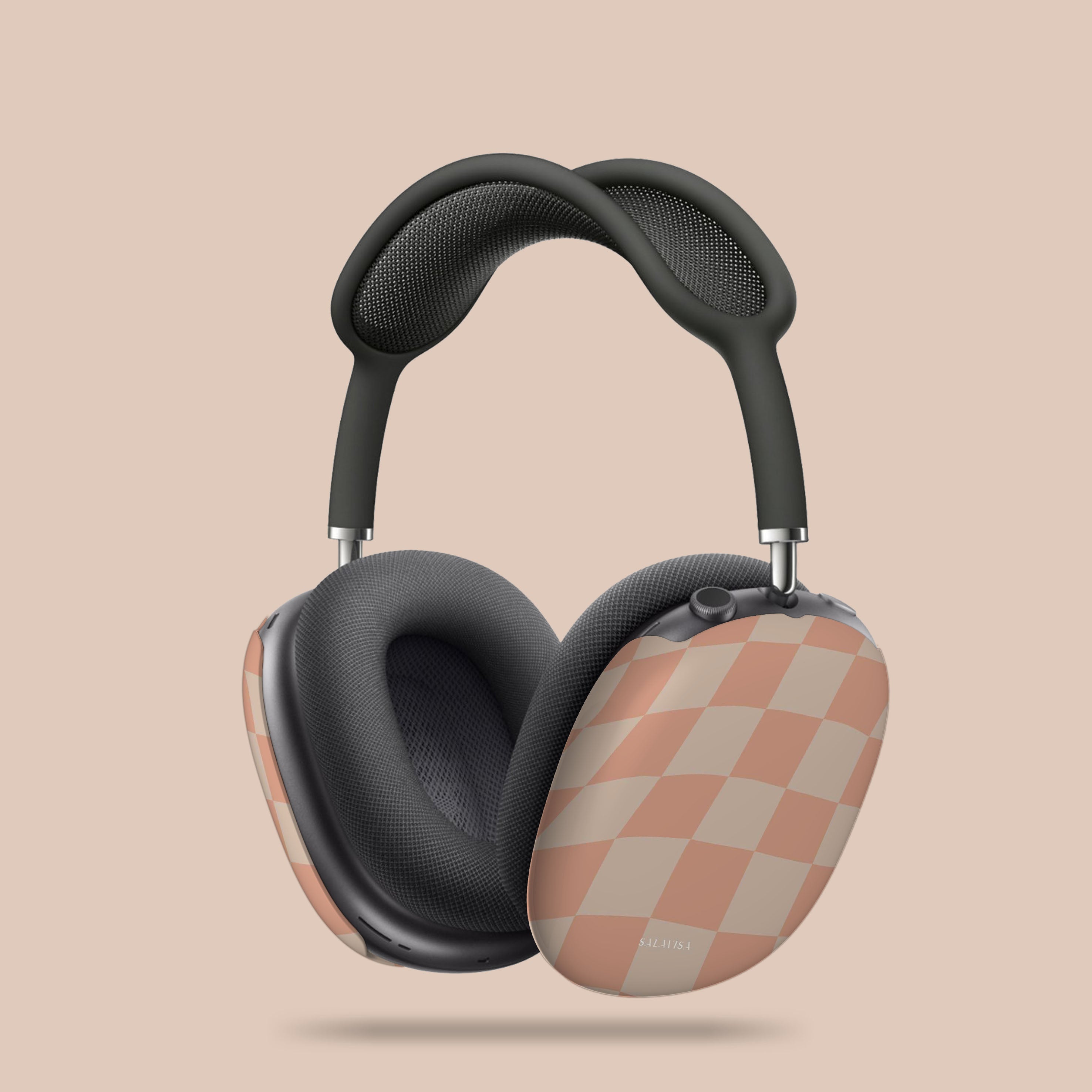 Stylish Neutral Wave Checkered AirPods Max Protective Case - Trendy Headphone Cover for Travel & Daily Use | Compatible with Apple AirPods Max
