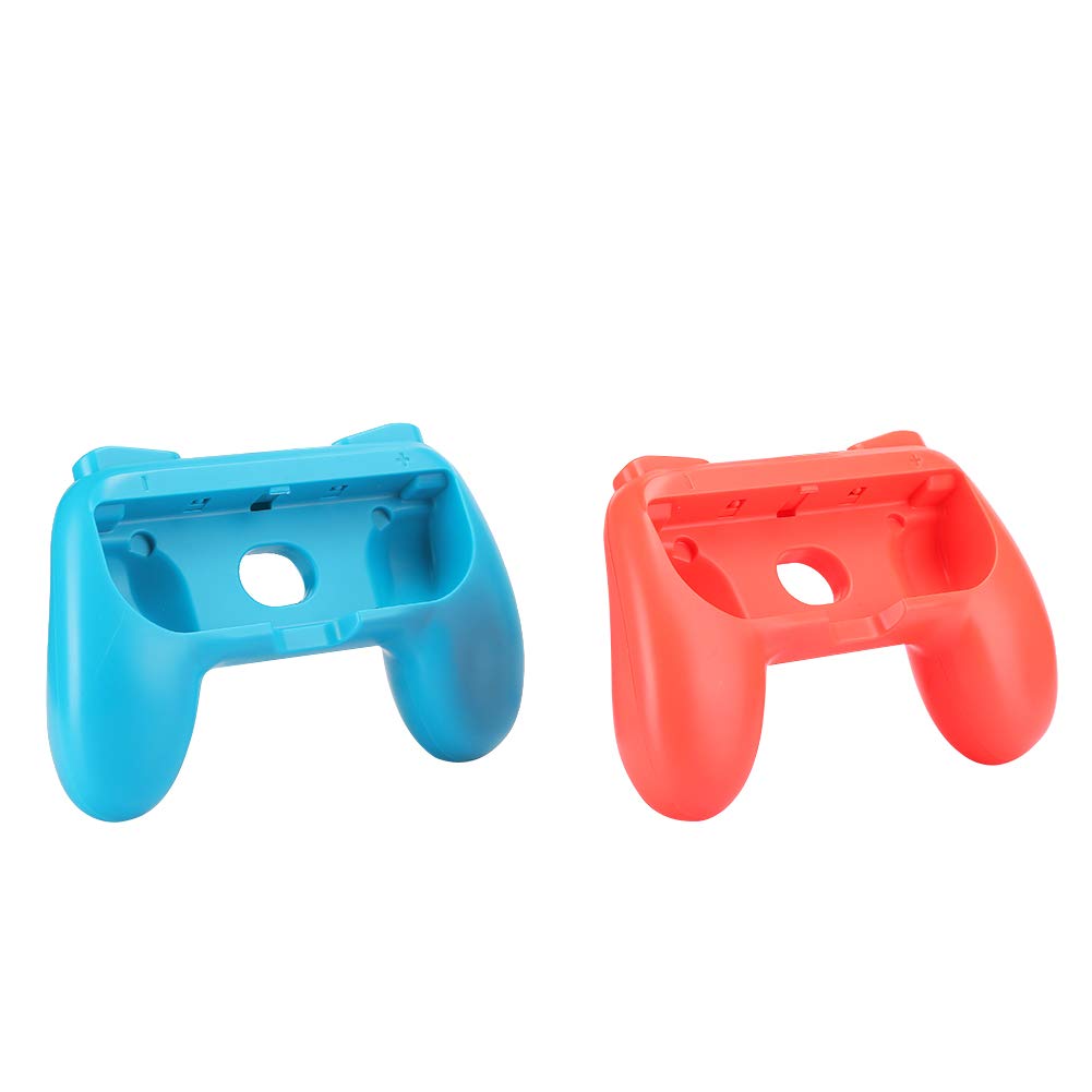 Kafuty-1 Anti-Slip Ergonomic Gaming Controller Grip Cover for Nintendo Switch Joy-Con (Red & Blue) - Enhanced Comfort for Long Gaming Sessions, Travel Protection, and Improved Gameplay Performance