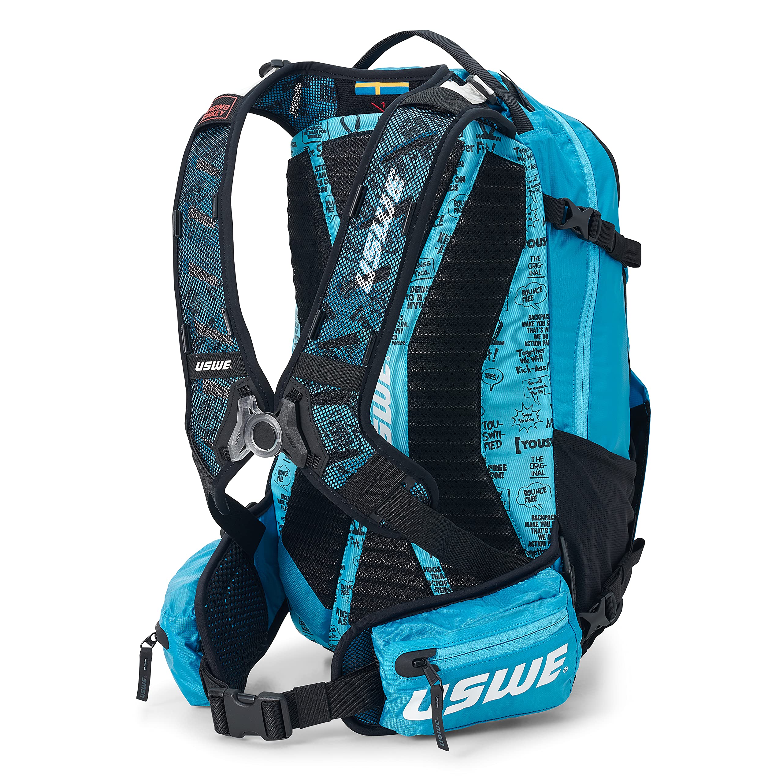 USWE Shred 25L Hydration Backpack - Premium Mountain Bike Daypack for MTB, E-MTB & Cycling | Waterproof Hiking Pack for Outdoor Adventures & Trail Riding (Blue)