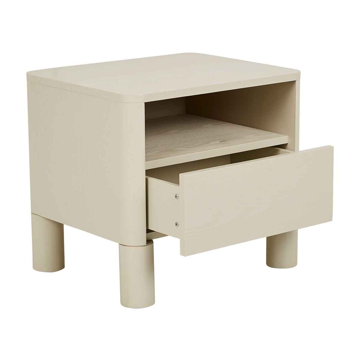 Modern Open Bedside Table - Minimalist Nightstand with Storage Shelf for Bedroom, Living Room & Office - Perfect for Small Spaces, Books, Alarm Clock & Decor