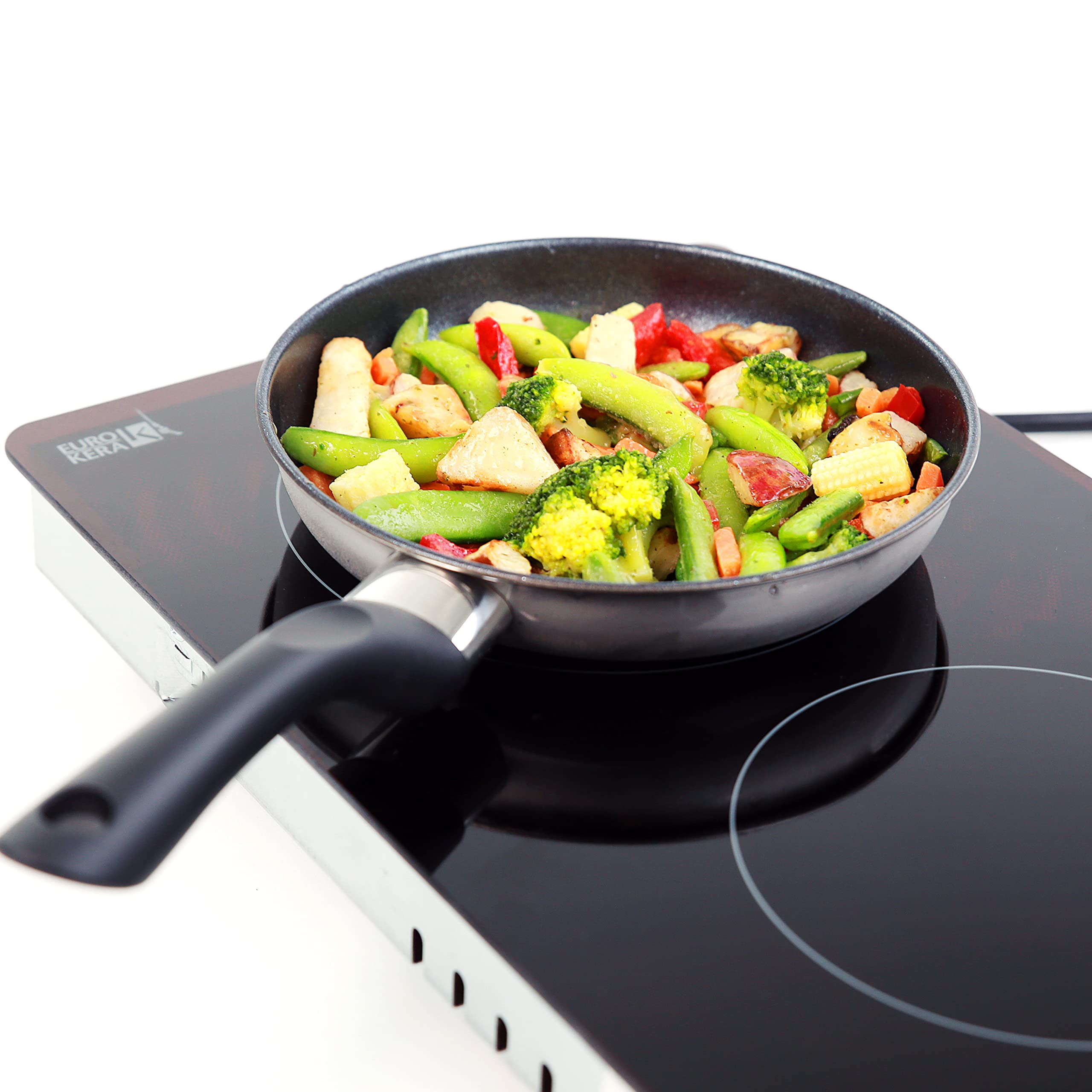 Avanti BCT115J1B-IS 2600-Watt Portable Electric Cooktop - Dual Burner Induction Stove with 9 Power Settings, Touch Controls & Timer - Easy-Clean Glass Surface, Safety Switch - Perfect for Dorms, RVs & Small Kitchens
