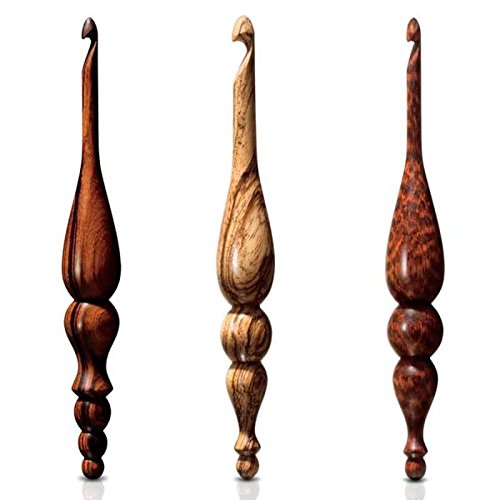 Premium Olivewood Crochet Hook 5.50mm - Ergonomic Handcrafted Knitting Needle for Yarn Crafts, DIY Projects & Crocheting Comfort - Perfect for Beginners & Professional Knitters