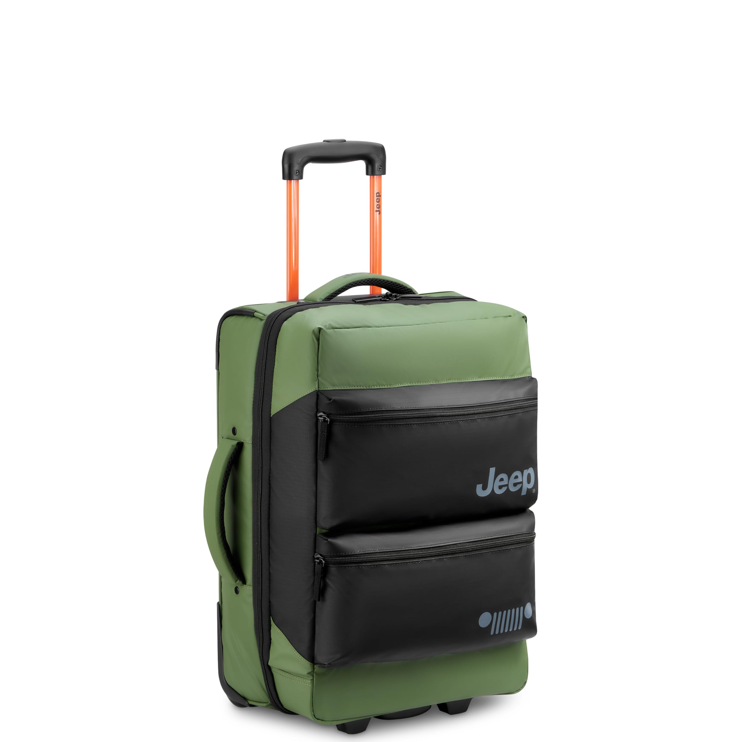 Jeep JS006B 2-Wheel Rolling Duffle Bag - Waterproof Travel Luggage for Camping, Gym & Weekend Getaways