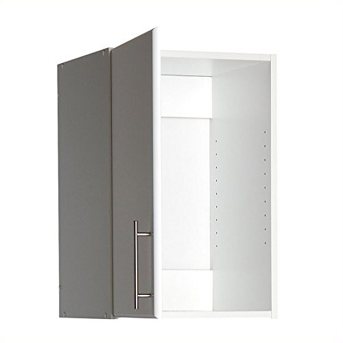 16 Inch Modern White Wood Wall Cabinet with Door - Hawthorne Collections | Perfect for Bathroom, Kitchen & Living Room Storage