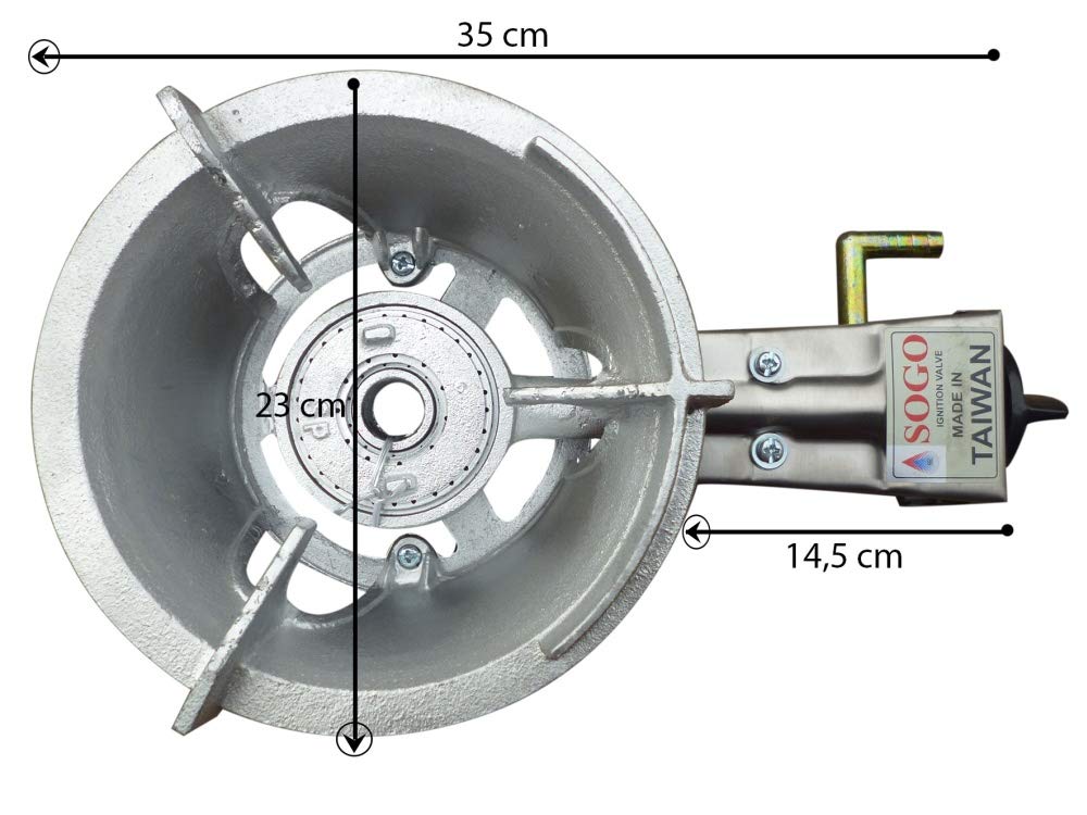 Portable High-Pressure Propane Cast Iron Wok Stove Burner with Igniter - Compact & Powerful Outdoor Cooking for Camping, Backpacking & Home Use