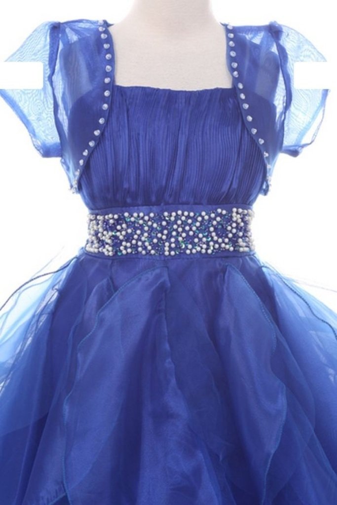 AkiDress Sleeveless Ruffle Organza Flower Girl Dress for Toddler Girls - Perfect for Weddings, Birthday Parties & Special Occasions