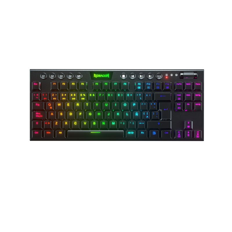 Redragon Horus K621 RGB Wireless Mechanical Gaming Keyboard - 60% Compact TKL Design, Customizable RGB Backlit, for PC/Mac Gamers & Office Work
