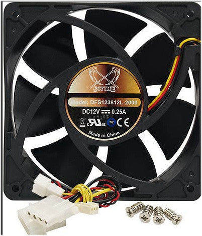 Ultrakaze 120x120x25mm DFS123812L 2000 RPM High-Performance Cooling Fan - Perfect for PC Cooling, Gaming Rigs, and Server Rooms