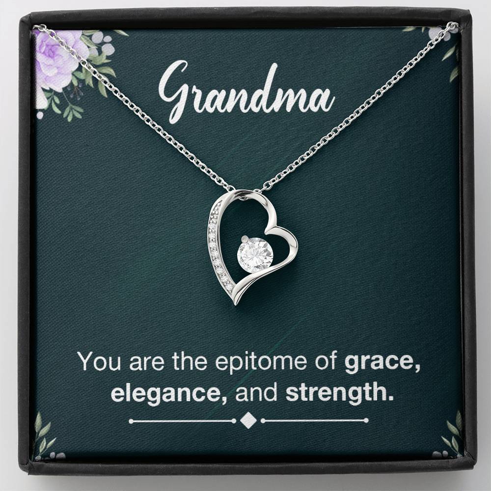 Beautiful Heart Necklace for Grandma - Thoughtful Gift from Grandkids - Perfect for Birthdays, Mother's Day & Family Celebrations