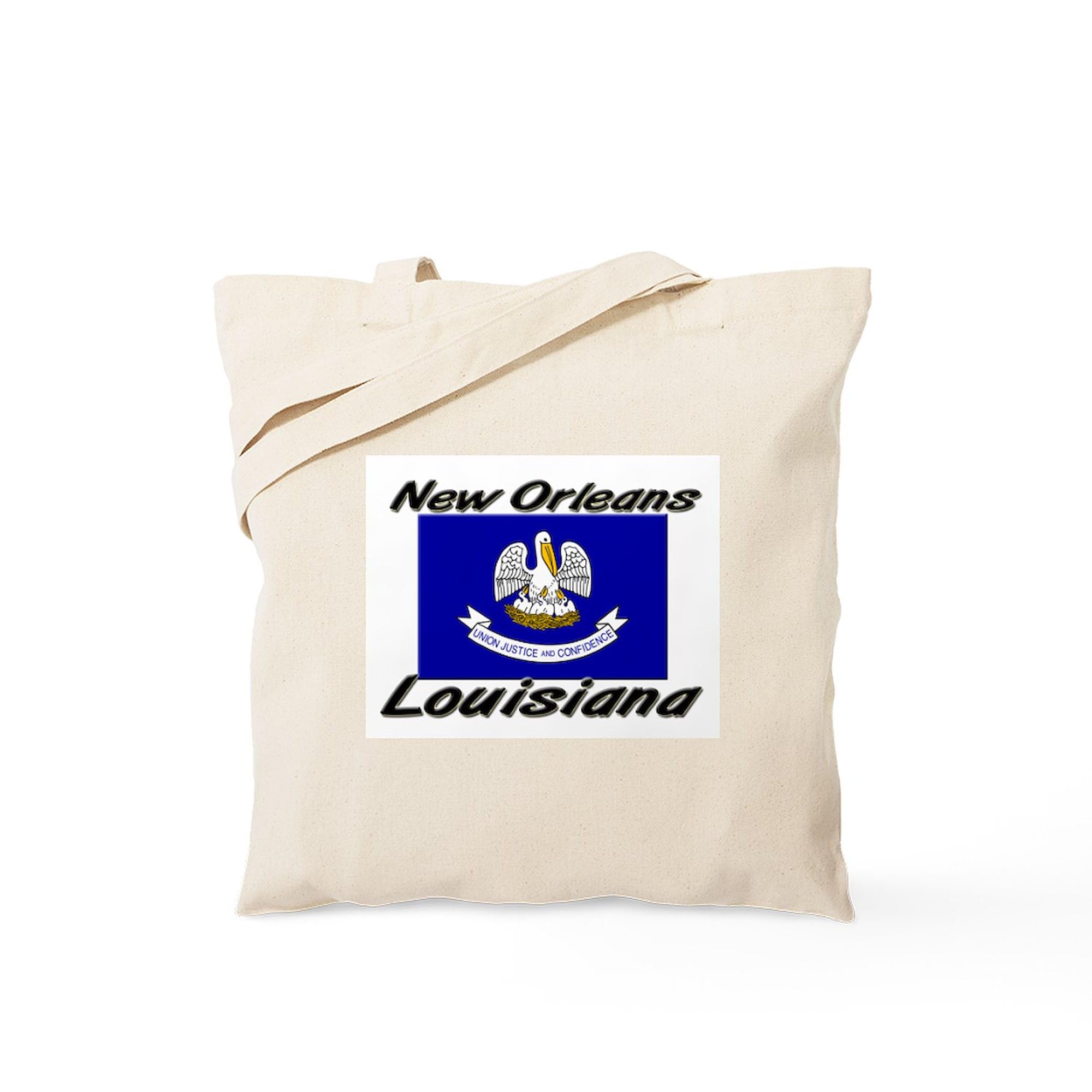 New Orleans Louisiana Tote Bag - Natural Canvas Reusable Shopping Bag with Unique Design | Perfect for Groceries, Beach Trips & Farmers Market