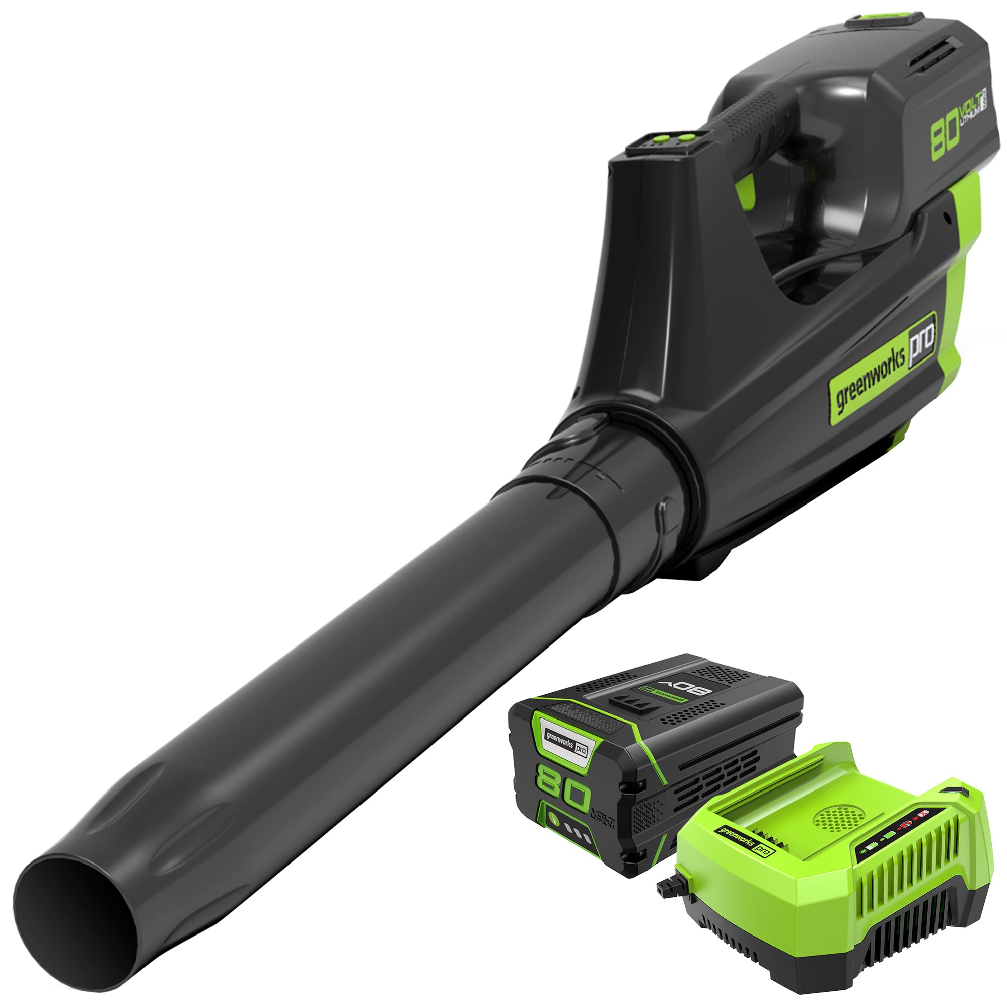 80V 500 CFM Cordless Battery Leaf Blower with 2.0Ah Battery & Charger - Powerful Yard Cleanup for Leaves, Grass Clippings & Debris - Ideal for Home, Garden & Lawn Maintenance
