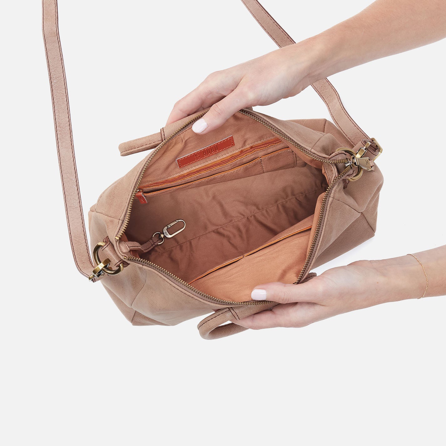 Sheila Medium Satchel Handbag in Buffed Leather - Hazel Brown Crossbody Bag for Women | Perfect for Work, Travel & Everyday Use