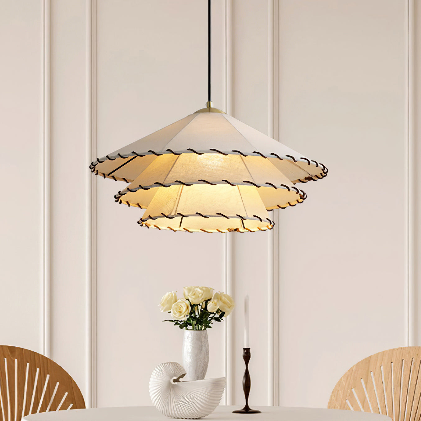 Panya Plug In Pendant Light - Modern Hanging Lamp with Adjustable Cord for Bedroom, Dining Room, Kitchen & Living Room Decor