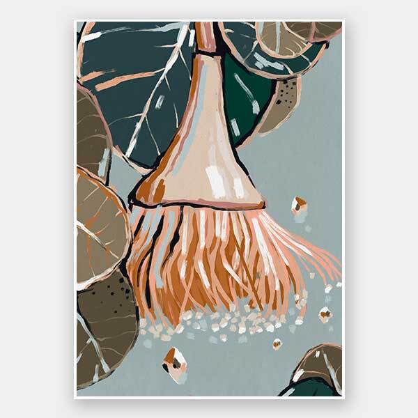 Dusty Flowering Gum Unframed Art Print - Botanical Wall Decor for Home, Office & Gallery | Perfect for Living Room, Bedroom & Workspace
