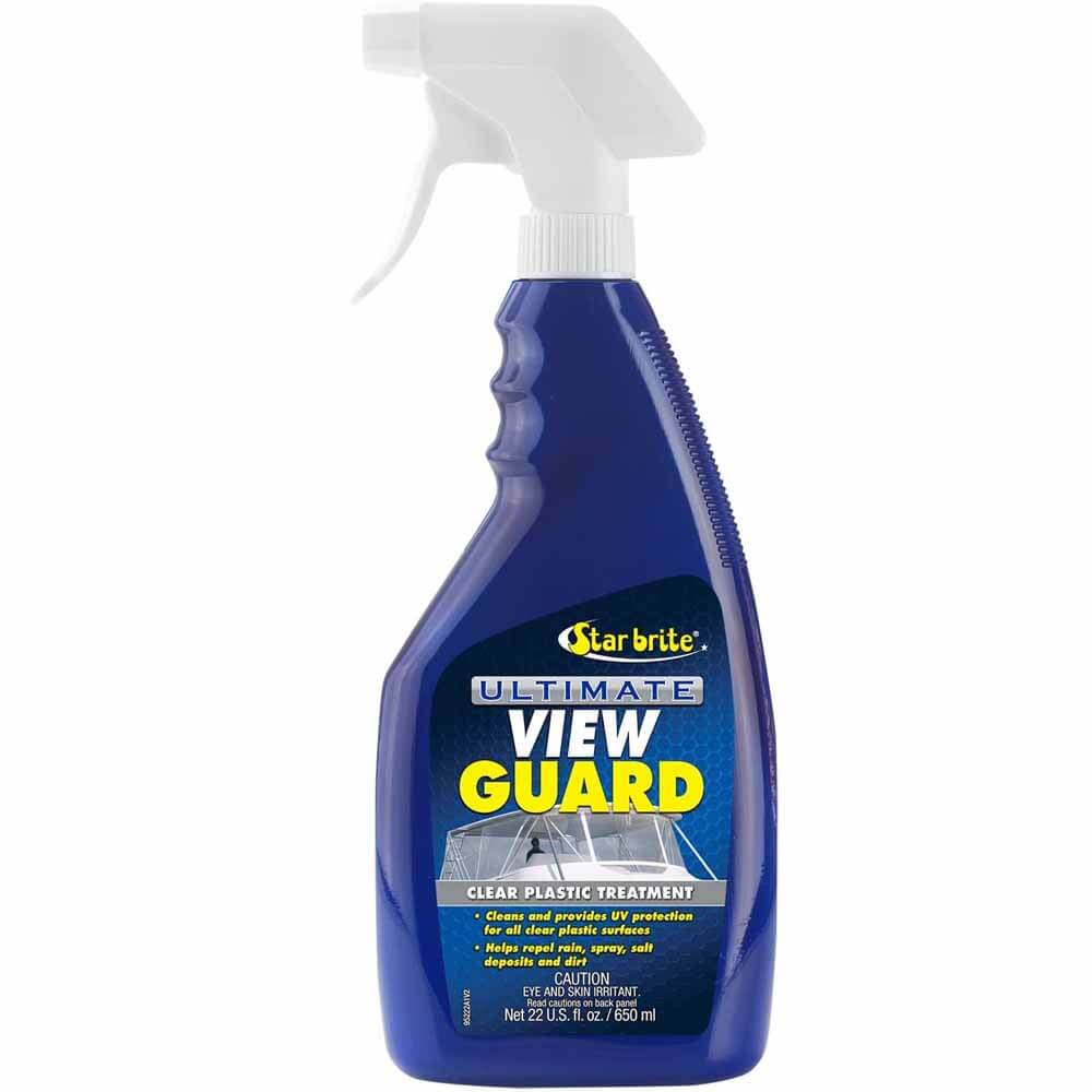 Star Brite View Guard Clear Plastic Treatment - 22 oz Spray for Boat Windows, RV Windshields & Motorcycle Visors - Restores Clarity & UV Protection