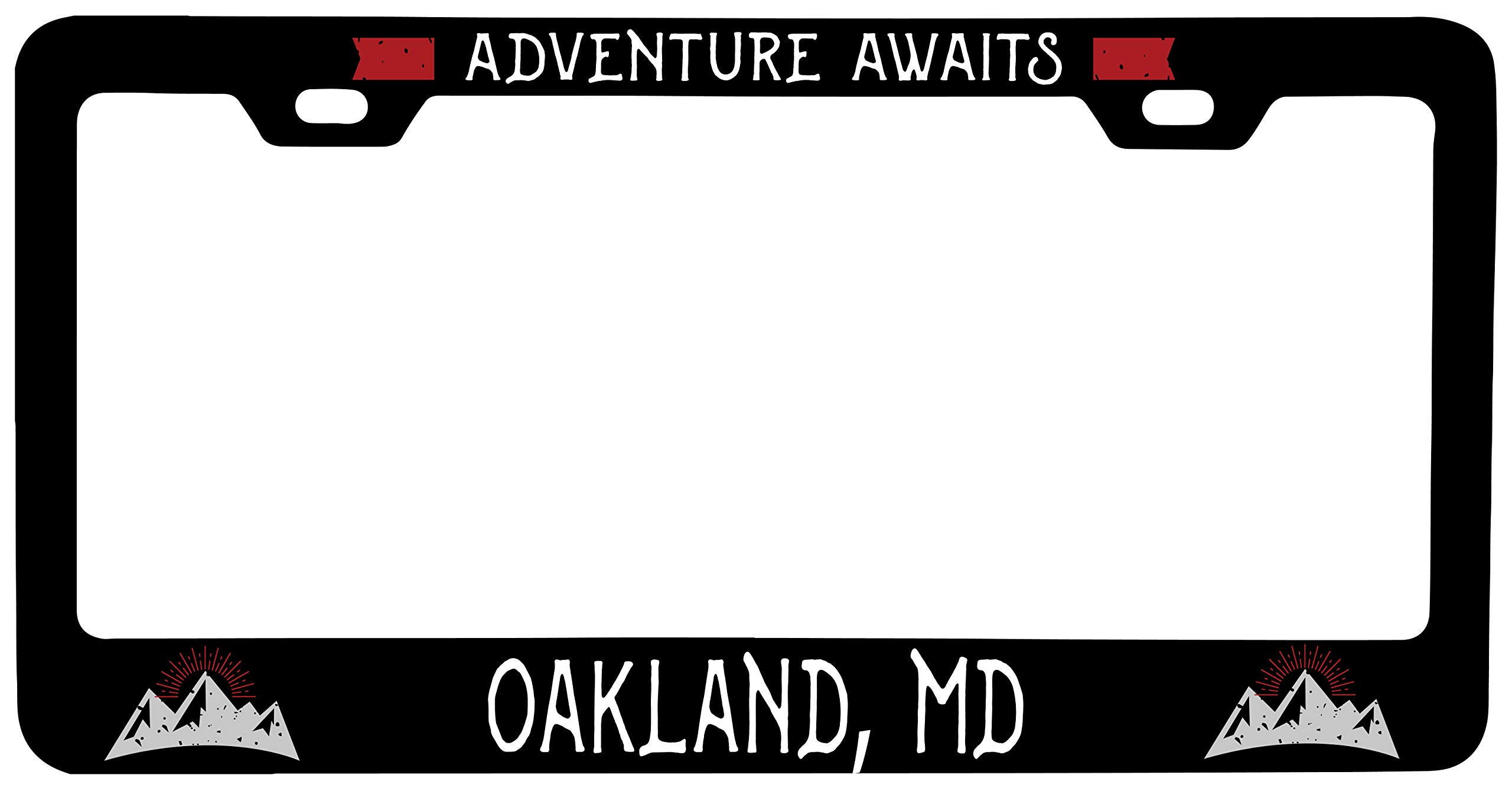 Oakland Maryland Vanity Metal License Plate Frame - Durable Car Accessory for Personalized Style - Perfect for Cars, Trucks & Motorcycles