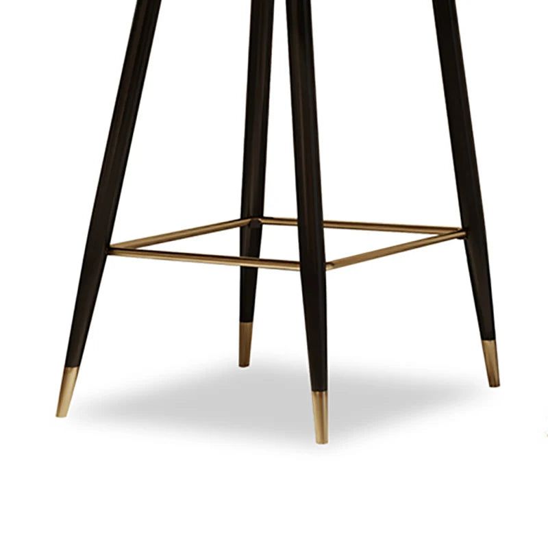 Nordic Gourtas Leather Bar Stool - Modern Counter Height Bar Stool with PU Leather Seat for Kitchen Island, Breakfast Nook & Home Bar Decor