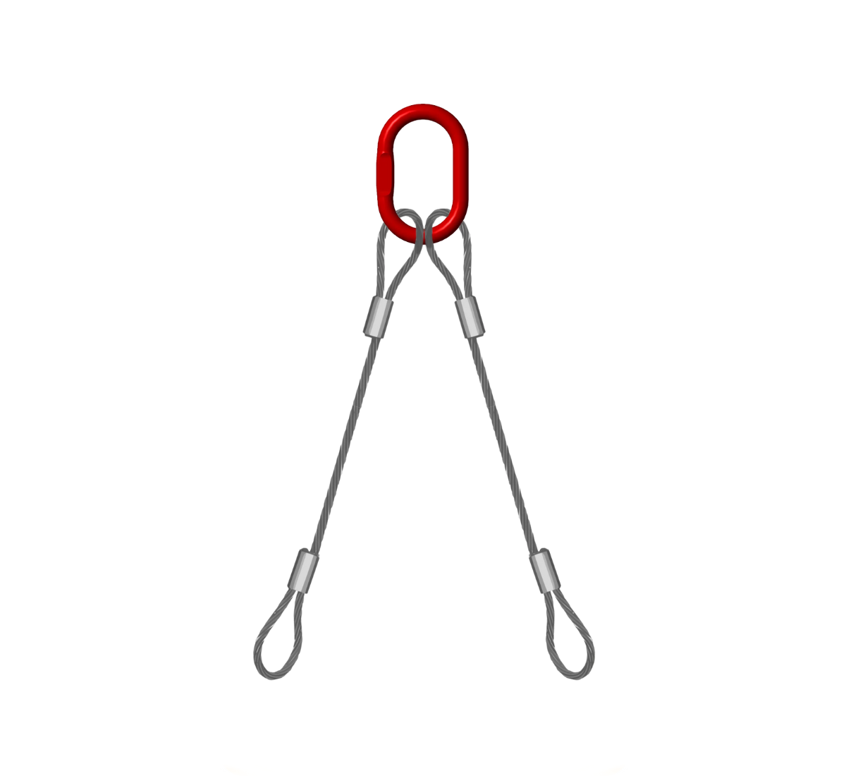 14mm Double Leg Wire Rope Sling - 3.5 Ton Capacity for Lifting & Rigging - Heavy Duty Construction, Marine & Industrial Use