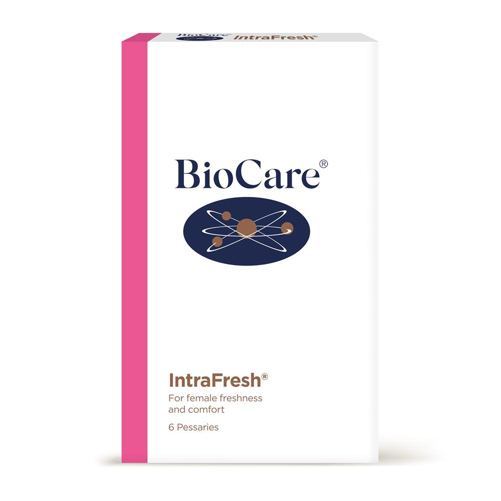 BioCare Intrafresh 6 Pessaries for Women - Vaginal Health & Odor Control - Natural pH Balance Support - Intimate Care for Daily Use & Travel