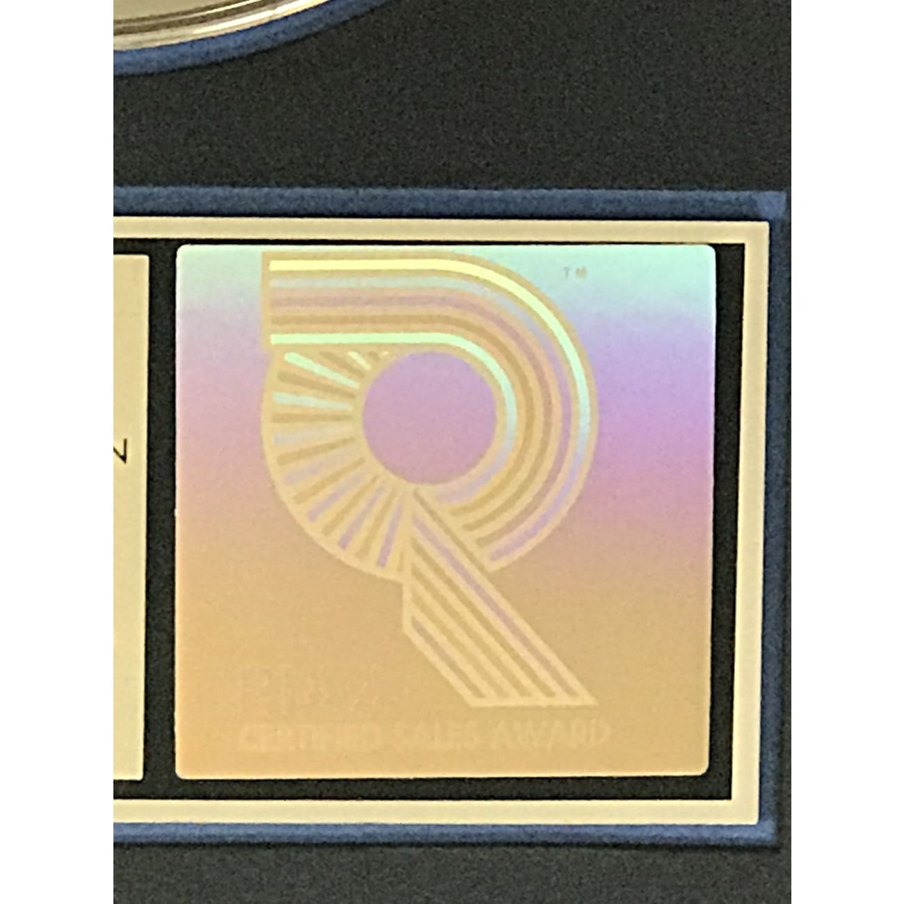 Janet Jackson Rhythm Nation RIAA Gold Single Award - Rare Collectible Music Memorabilia for Fans & Collectors - Perfect for Display in Music Rooms, Theaters, and Fan Collections