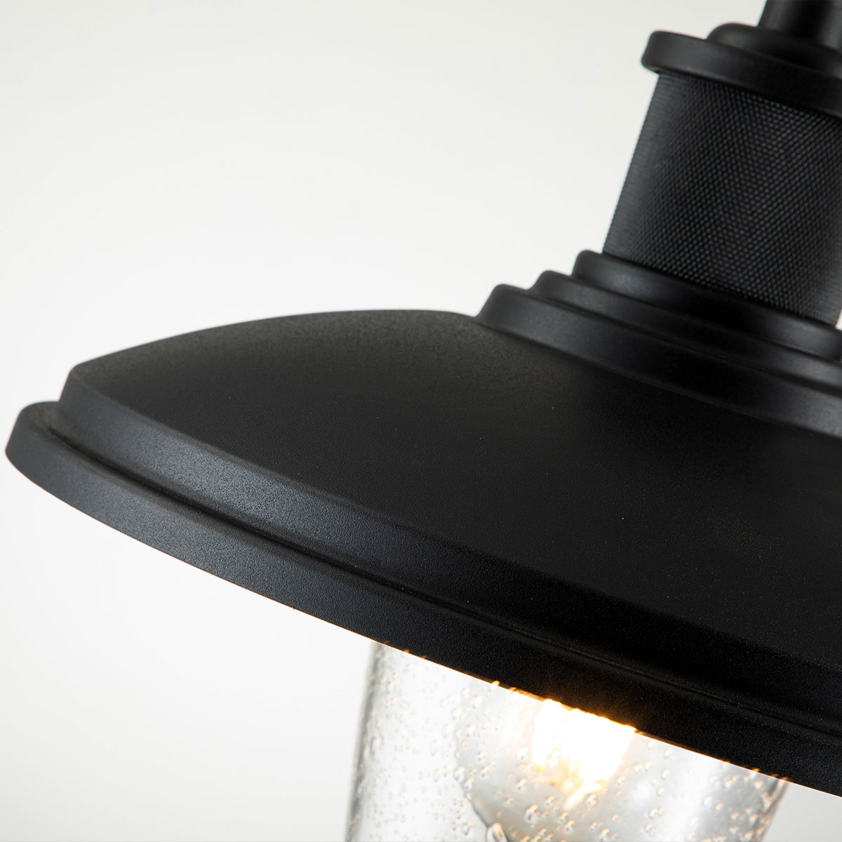 Allenbury Medium Wall Lantern with Textured Black Finish - Outdoor Porch Lighting for Patio, Garden, and Entryway