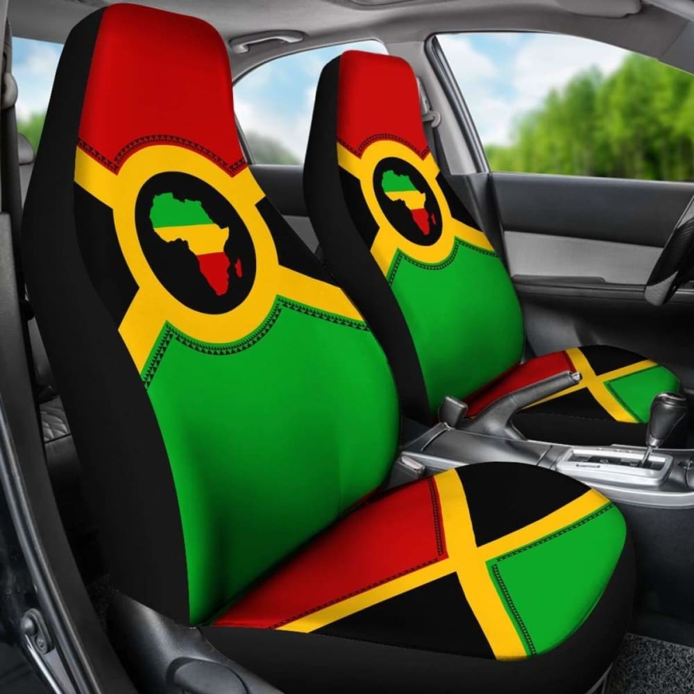 Premium African Reggae Print Car Seat Covers - Universal Fit for Cars, SUVs & Trucks - Vibrant Cultural Design - Perfect for Music Lovers, Road Trips & Cultural Enthusiasts