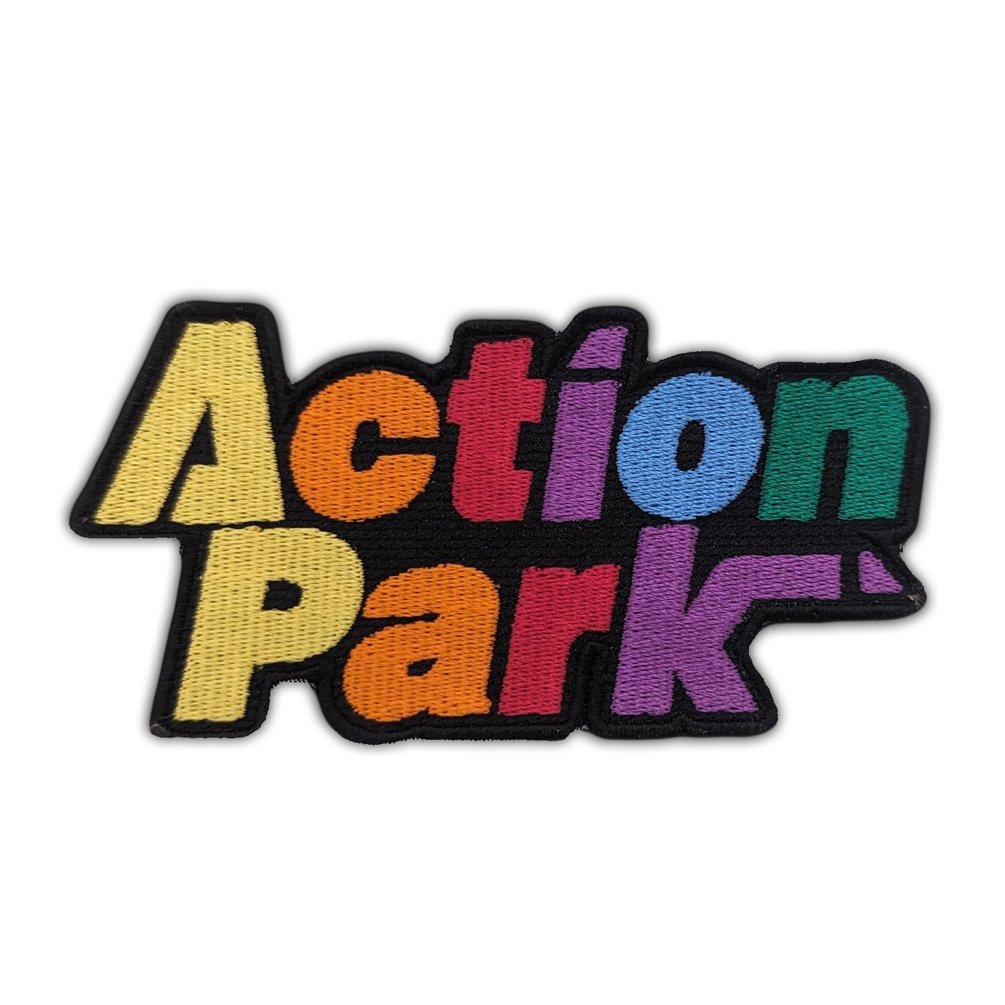Action Park Patch - Durable Iron-On & Sew-On Patches for Jackets, Hats & Backpacks - Perfect for Outdoor Adventures, Motorcycle Rides & DIY Crafts