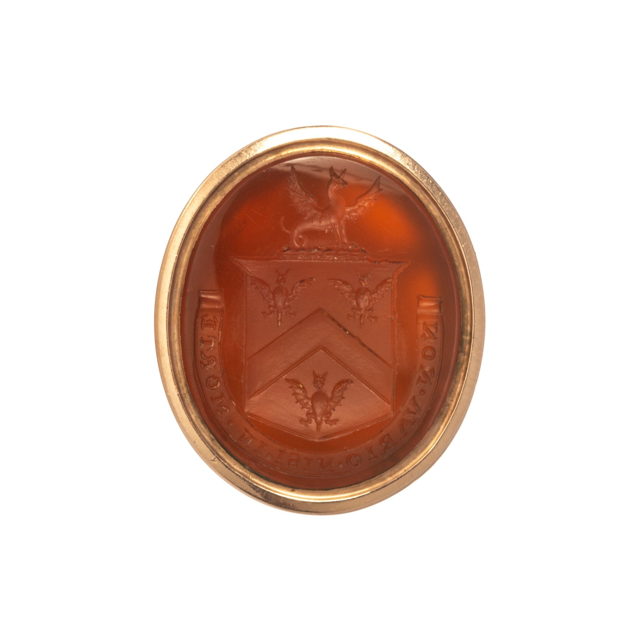 Victorian Carnelian Intaglio Seal 10K Gold Fob Pendant - Antique Jewelry for Men & Women - Perfect for Vintage Style, Gift Giving & Special Occasions