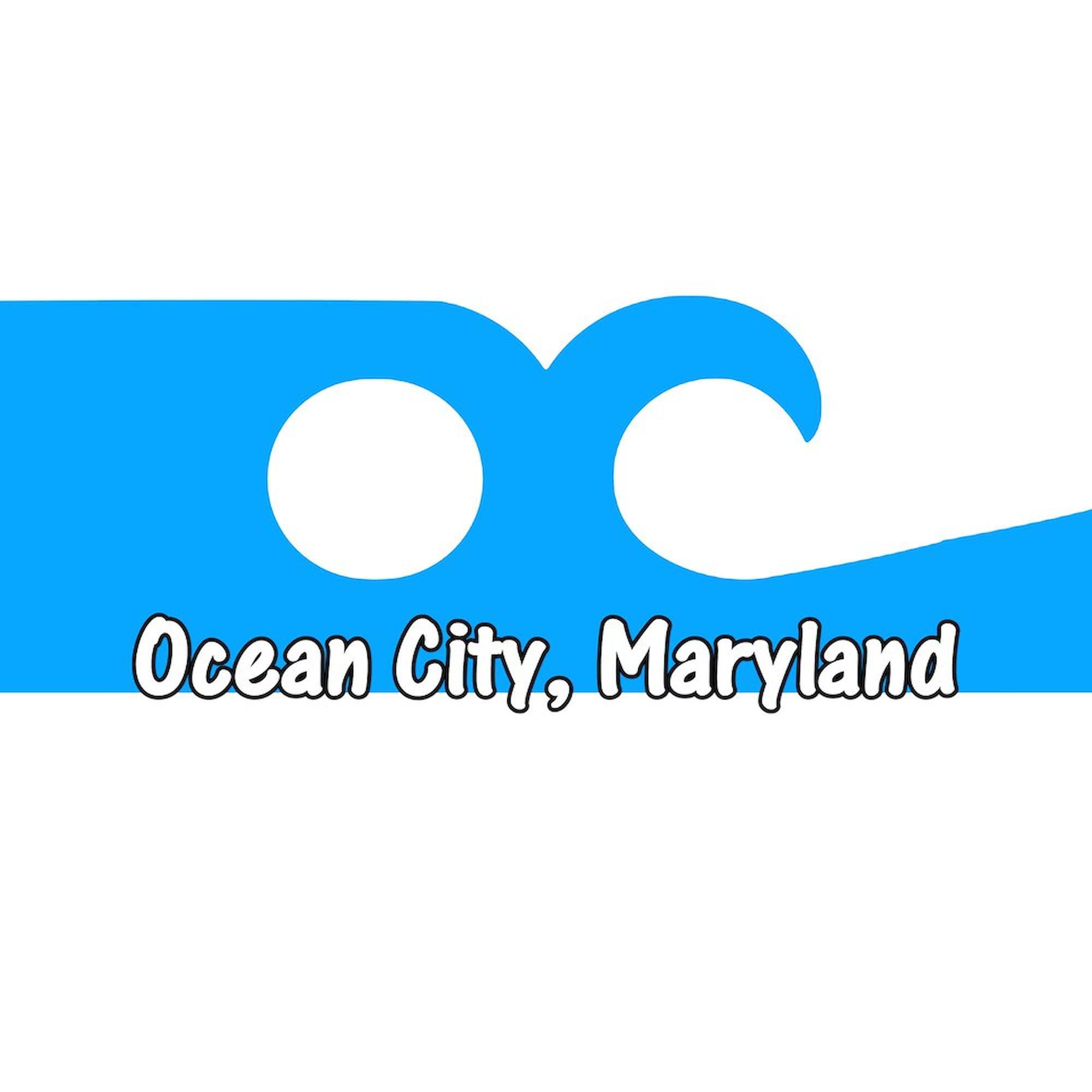Ocean City Flag Oval Sticker - Waterproof Vinyl Decal for Cars, Laptops & Windows - Show Your Coastal Pride | Beach Town Decor, Travel Souvenirs
