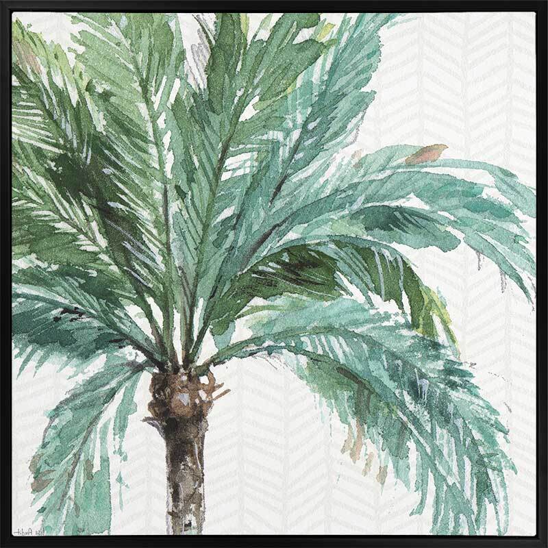 Date Palm Canvas Art Print - Tropical Beach Wall Decor for Living Room, Bedroom & Office