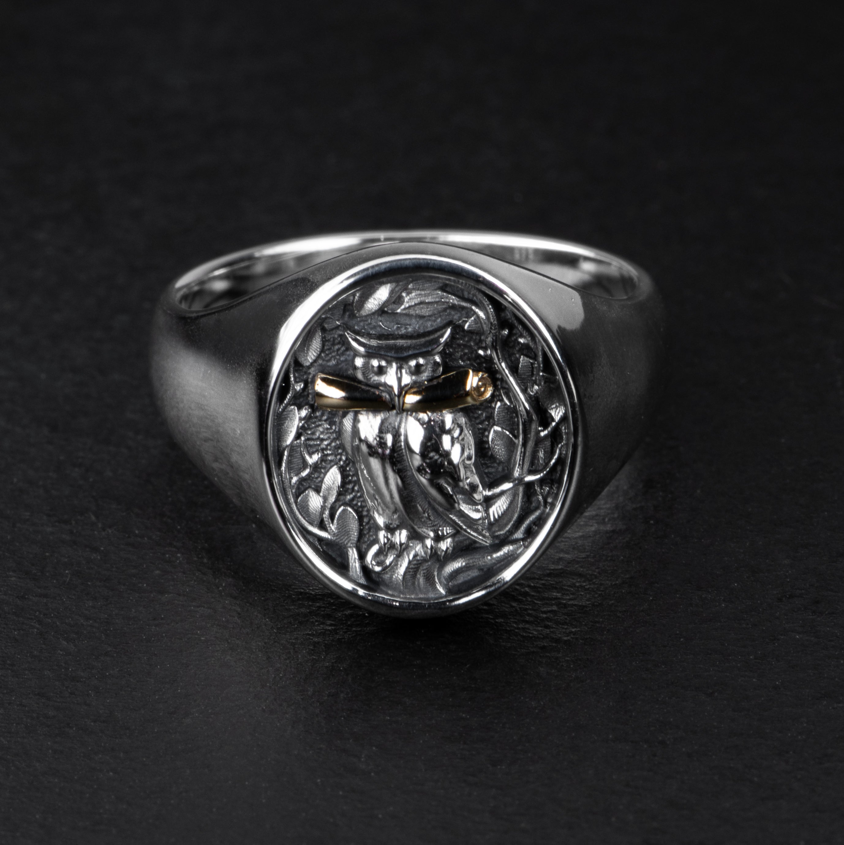 THE PHILOMATH Owl Ring - Elegant Jewelry for Women, Unique Animal Inspired Fashion Accessory - Perfect for Gifts, Parties, and Everyday Wear