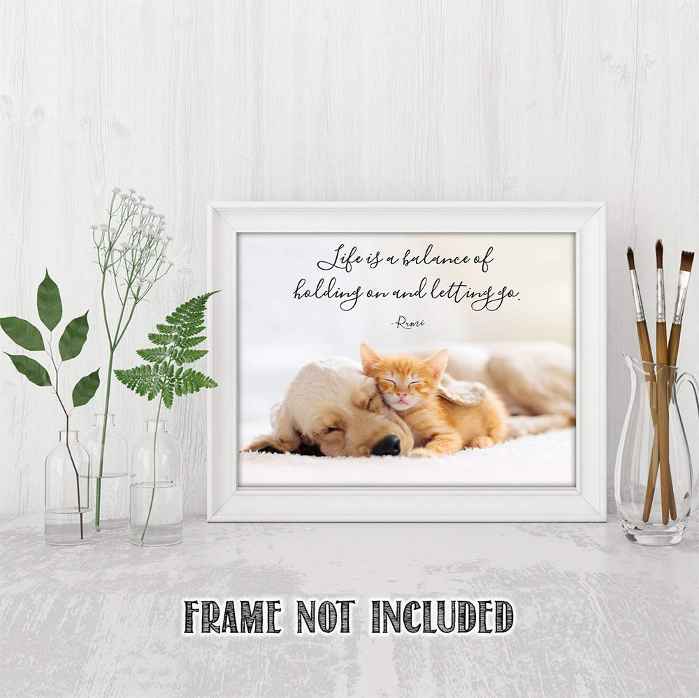 TJ Originals - Motivational Wall Art 11x14, Zen & Spiritual Decor with Rumi Quotes - Perfect Gift for Home & Office