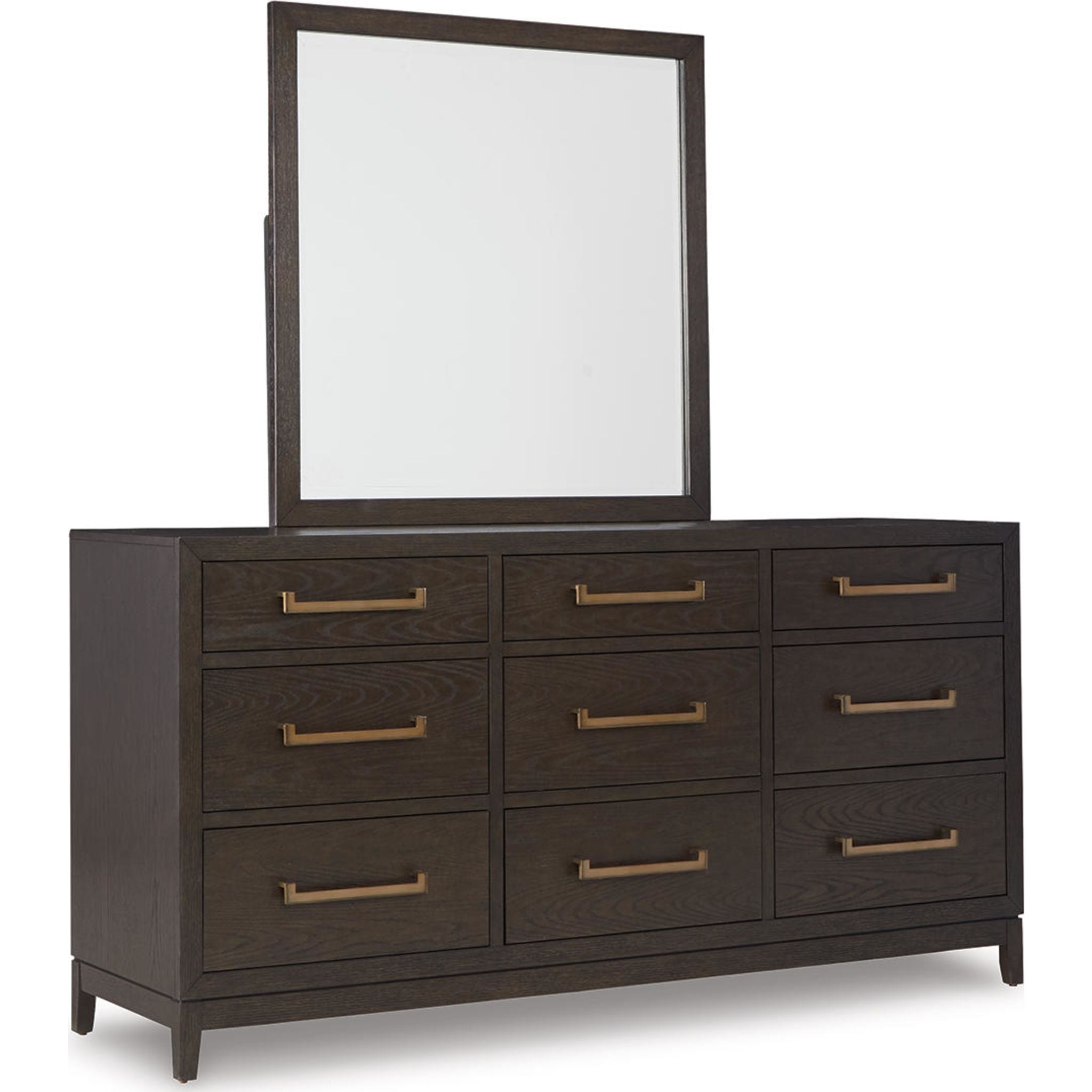 Burkhaus 5-Piece Queen Size Bedroom Set - Modern Wooden Panel Bed Frame with Nightstands & Dresser for Cozy Master Bedroom Decor