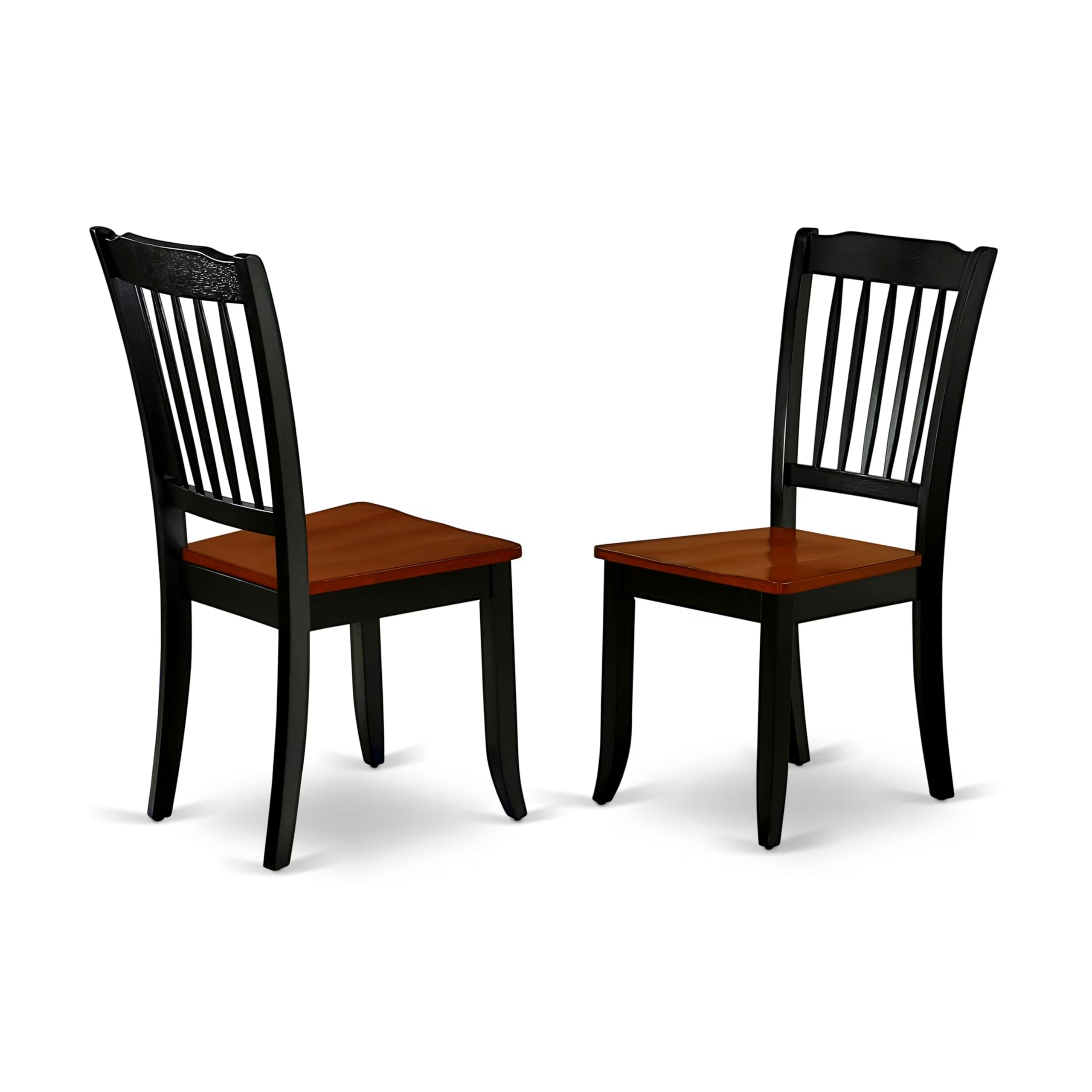 East West Furniture ANDA3-BCH-W 3-Piece Round Dining Table Set with Pedestal Base & 2 Chairs, 36x36 Inch, Black & Cherry - Perfect for Small Spaces, Apartments, Breakfast Nooks & Cozy Kitchens