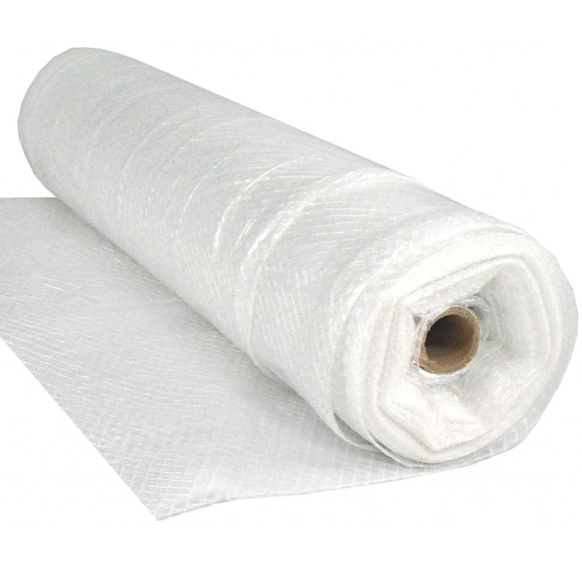 Dura Skrim 6 Mil Reinforced White Plastic Sheeting - 20' x 75' - Tear Resistant & Weatherproof Polyethylene Film for Construction, Greenhouse Covering, Crawl Space Vapor Barrier, and DIY Projects