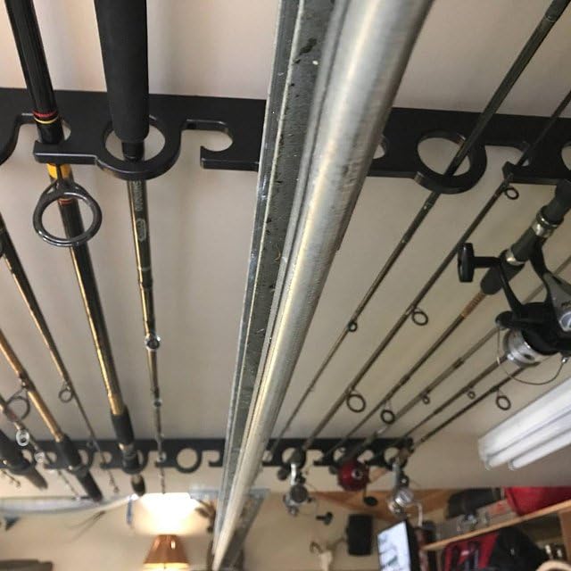 17-Slot Offshore Fishing Rod Holder - Heavy Duty Ceiling Mount for Saltwater & Freshwater Fishing - Perfect for Boats, Garages & Storage