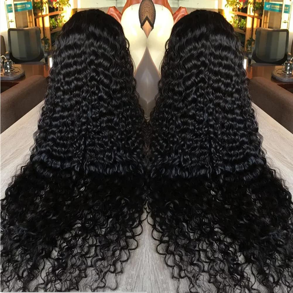 360° Full Lace Front Human Hair Wigs for Black Women - 18 Inch Water Wave Pre-Plucked Lace Wig with Natural Hairline | Perfect for Daily Wear, Parties & Special Occasions