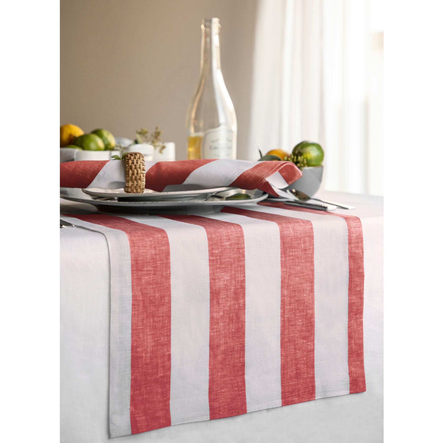 Stylish Cabana Stripe Table Runner - Perfect for Beach Weddings, Summer Parties & Outdoor Dining Decor