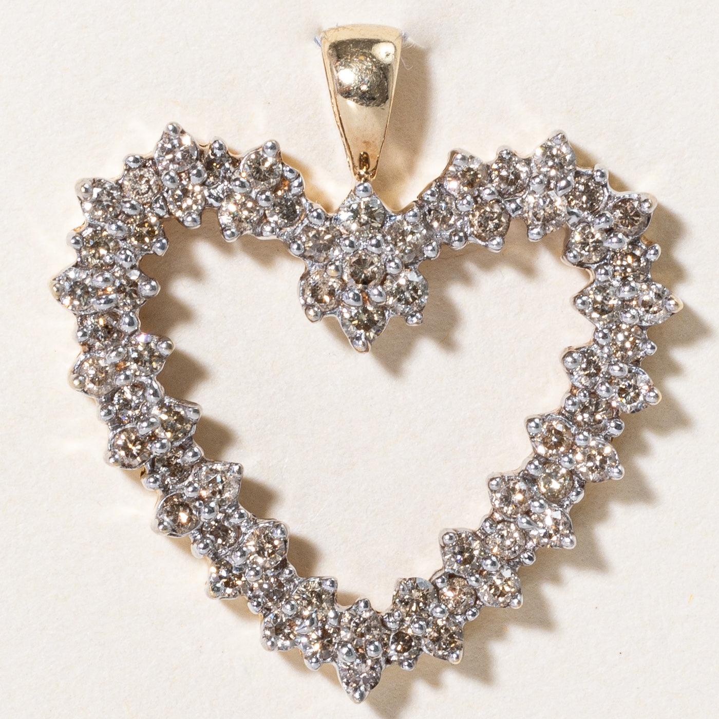 1.00ct Diamond Heart Pendant Necklace for Women - 14K White Gold 0.95ctw Solitaire Pendant - Perfect for Valentine's Day, Anniversary & Romantic Gifts
