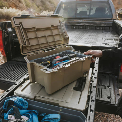 DECKED Sixer 16 D CO Storage Case - Waterproof Tool Organizer for Truck Beds, Camping Gear & Work Equipment - Perfect for Outdoor Adventures & Job Sites
