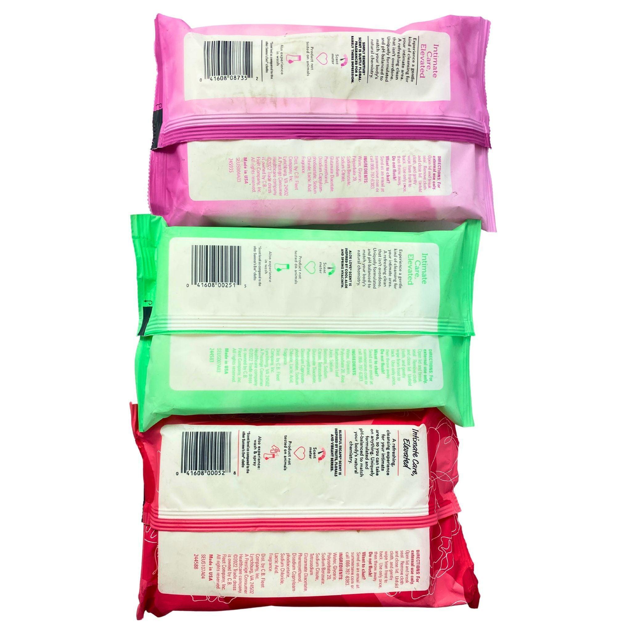 Summers Eve Daily Gentle Feminine Wipes - 45 Count, Unscented & Hypoallergenic for Sensitive Skin - Perfect for Travel, Gym & On-The-Go Freshness