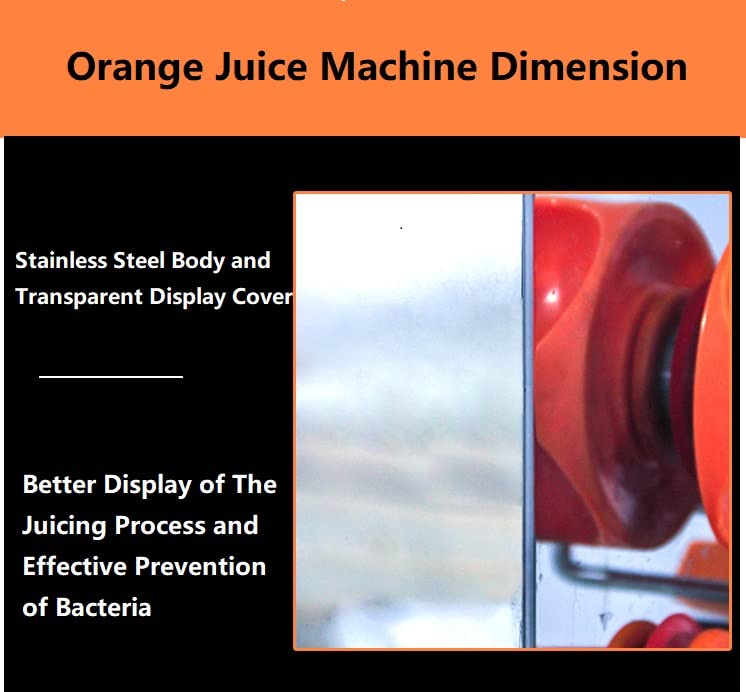 Commercial 110V Slow Masticating Orange Juicer Machine - Stainless Steel Juice Extractor with Auto Peeling & Easy Clean Spout - Perfect for Oranges, Grapefruits & Citrus Fruits - Ideal for Restaurants, Juice Bars & Home Kitchens